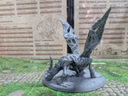 Undead Zombie Dragon Miniature with Headless Rider for Dungeons and Dragons, Pathfinder 2E and TTRPG's.