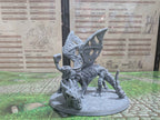 Undead Zombie Dragon Miniature with Headless Rider for Dungeons and Dragons, Pathfinder 2E and TTRPG's.