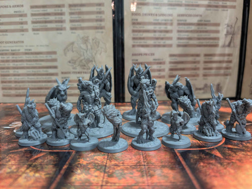 18 Demons and Hellspawn Miniatures for D&D, Pathfinder and TTRPG