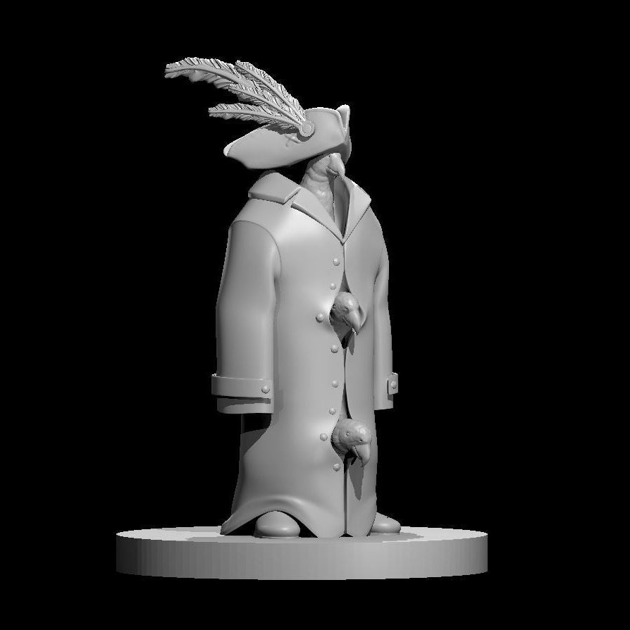 Parrots Pretending to be a Pirate Captain 28mm Scale Miniature