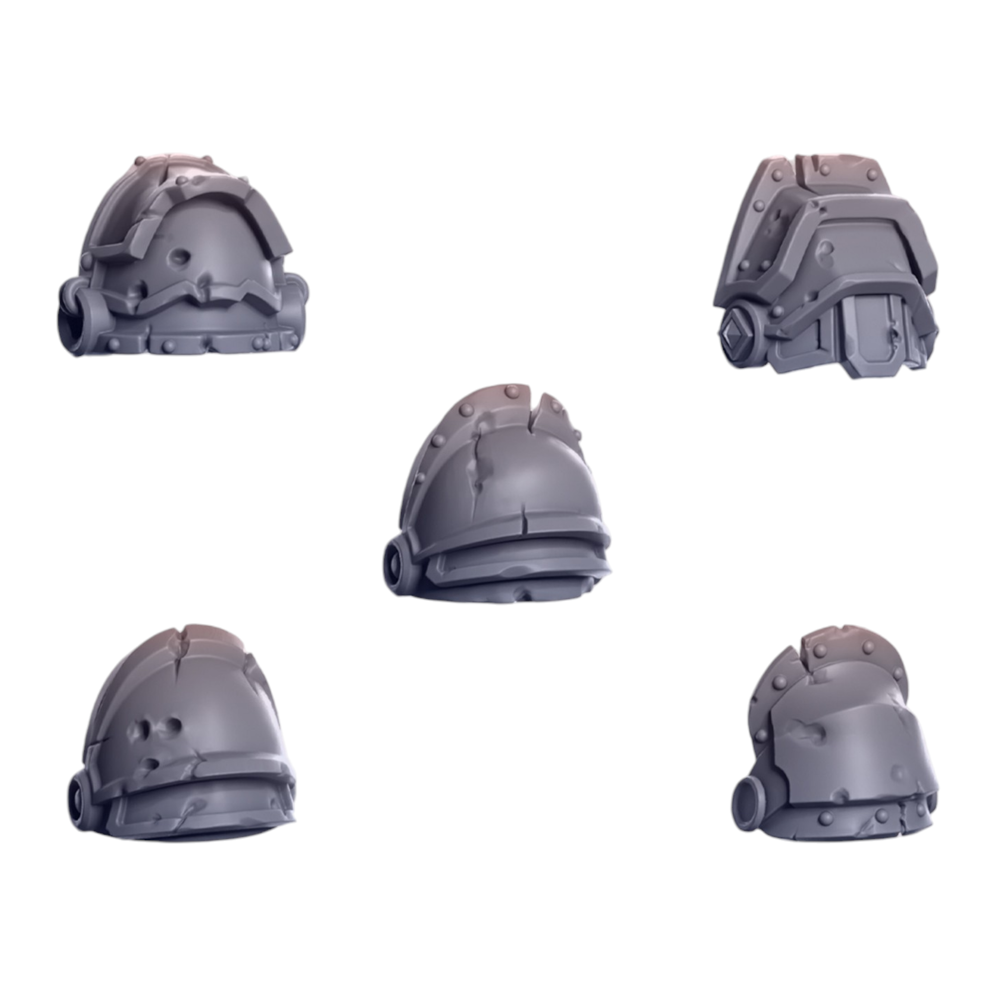 Pauldrons Pack 6 Primal Hounds Conversion Bits For 28mm 32mm Sci-fi Space Knights