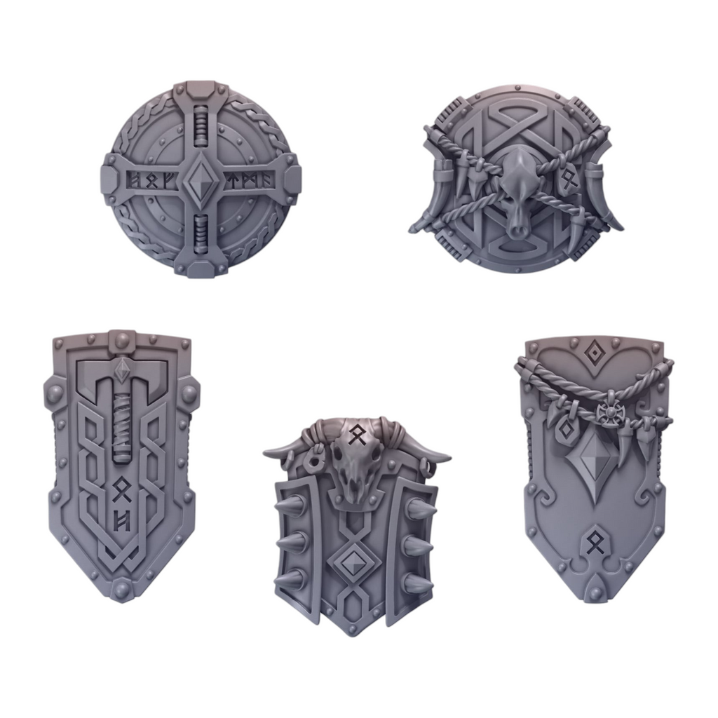 Shields Primal Hounds Conversion Bits For 28mm 32mm Sci-fi Space Knights