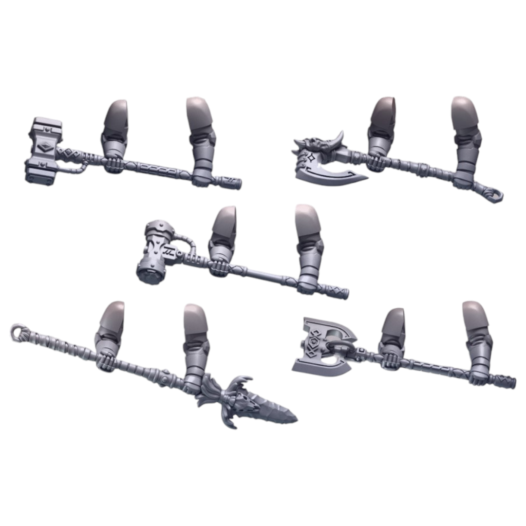 Two Hand Weapons Primal Hounds Conversion Bits For 28mm 32mm Sci-fi Space Knights