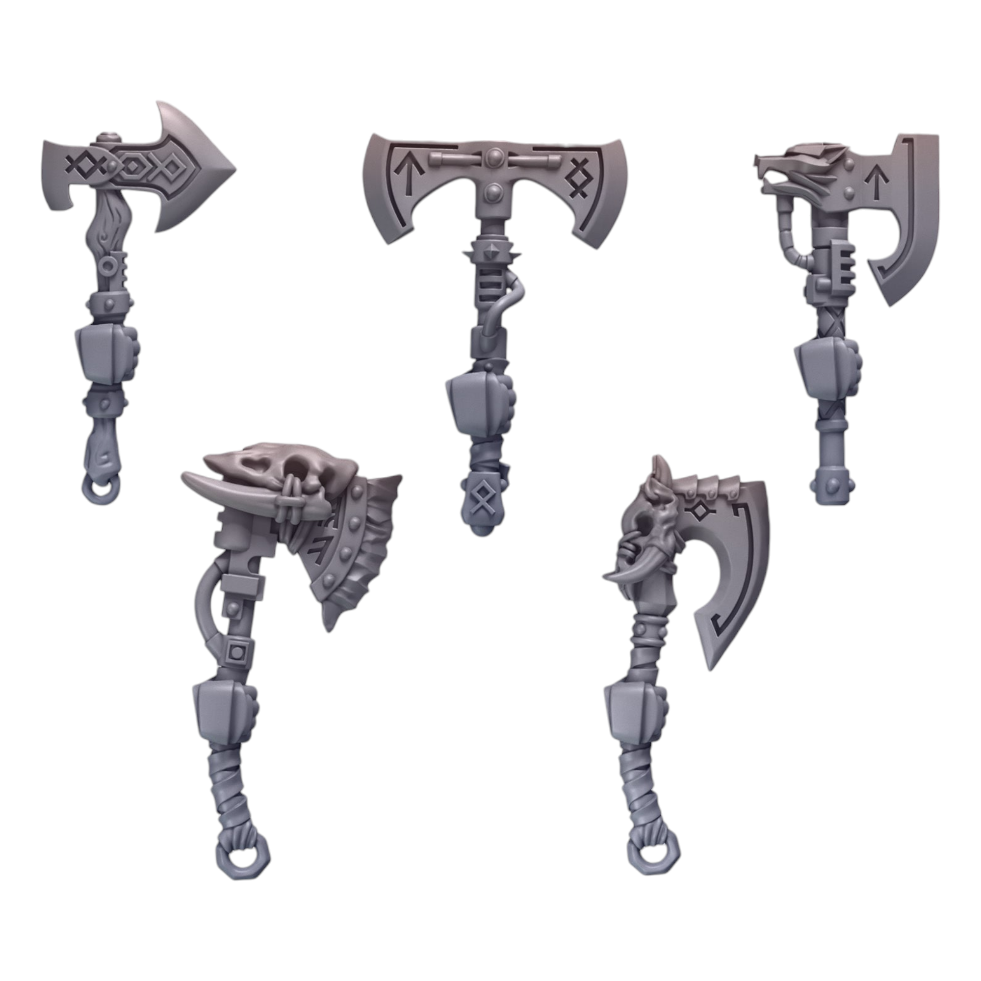 Axes Primal Hounds Conversion Bits For 28mm 32mm Sci-fi Space Knights