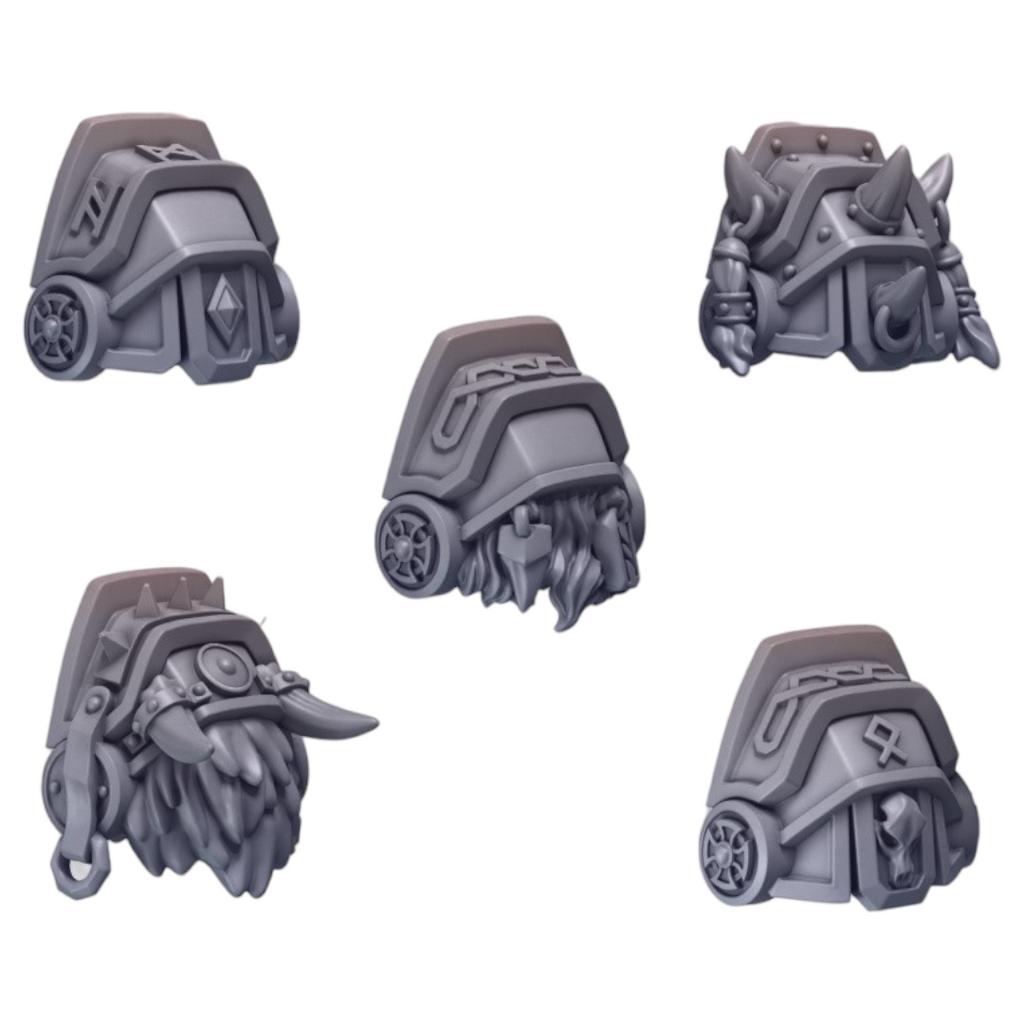 Big Pauldrons Pack 2 Primal Hounds Conversion Bits For 28mm 32mm Sci-fi Space Knights