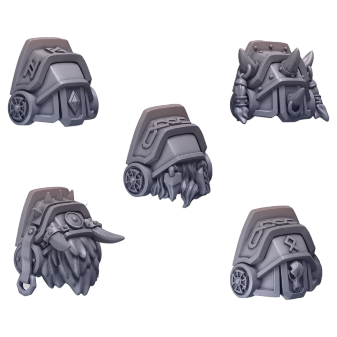 Big Pauldrons Pack 2 Primal Hounds Conversion Bits For 28mm 32mm Sci-fi Space Knights