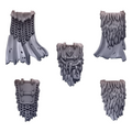 Loin Cloths Pack A Primal Hounds Conversion Bits For 28mm 32mm Sci-fi Space Knights