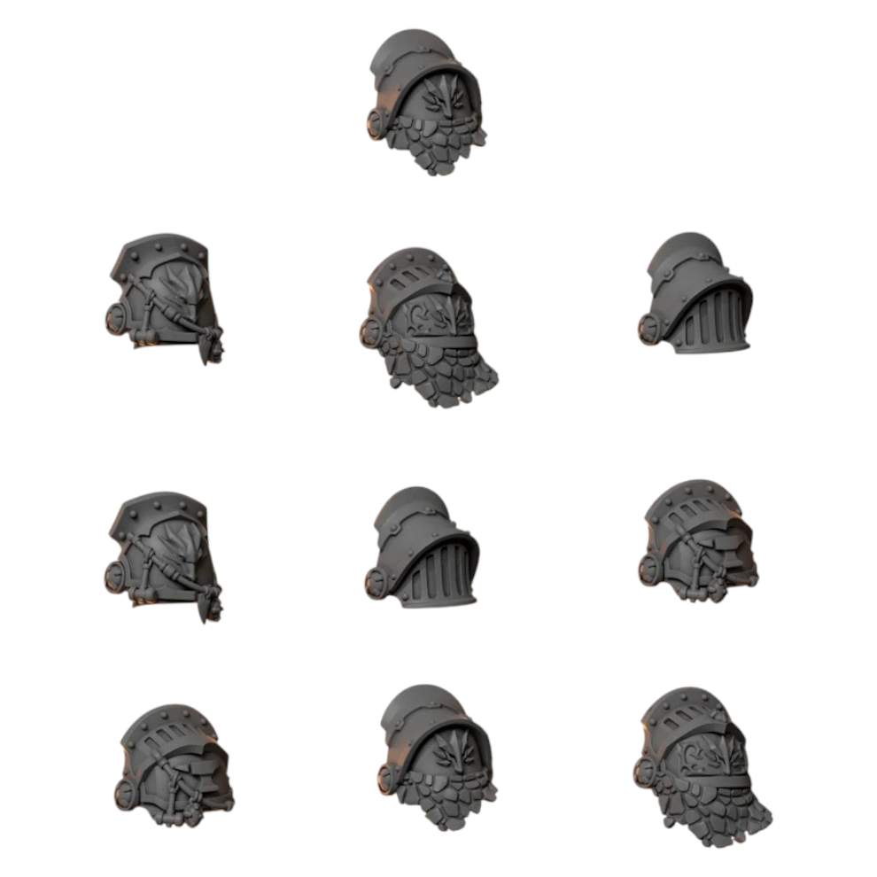 Pauldrons Pack 2 Anvil Wardens Conversion Bits For 28mm 32mm Sci-fi Space Knights