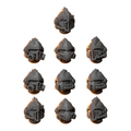 Heads Pack 2 Anvil Wardens Conversion Bits For 28mm 32mm Sci-fi Space Knights