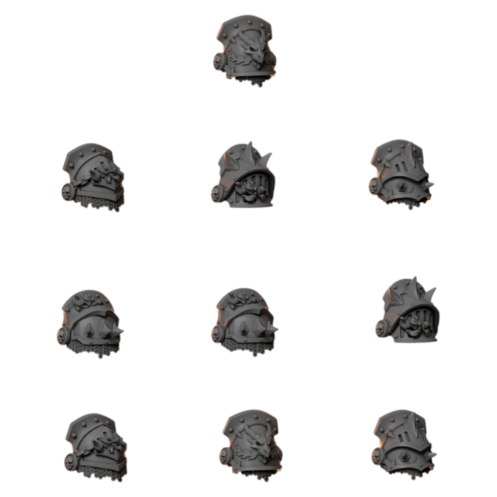 Pauldrons Pack 3 Anvil Wardens Conversion Bits For 28mm 32mm Sci-fi Space Knights