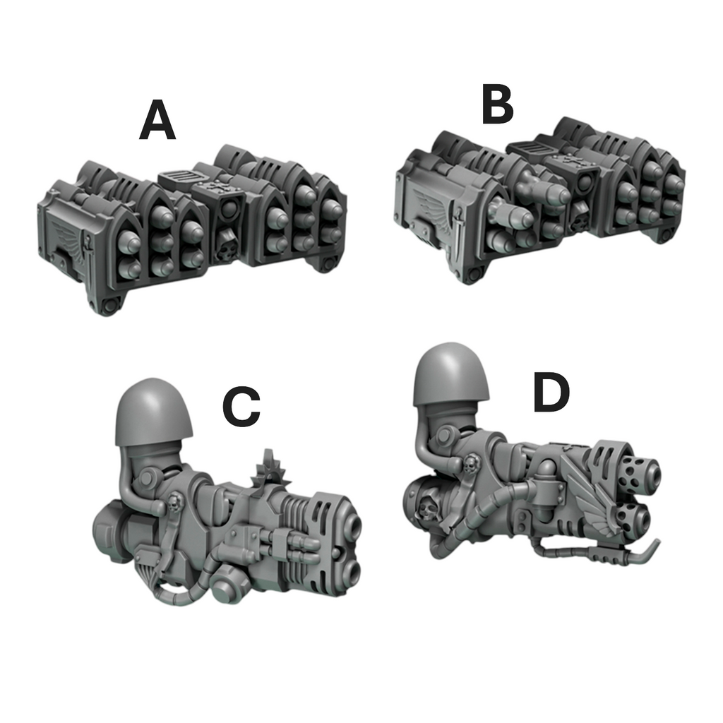 Big Warrior Ranged Weapons | Eternal Pilgrims | Conversion Bits For 28mm 32mm Sci-fi Marines