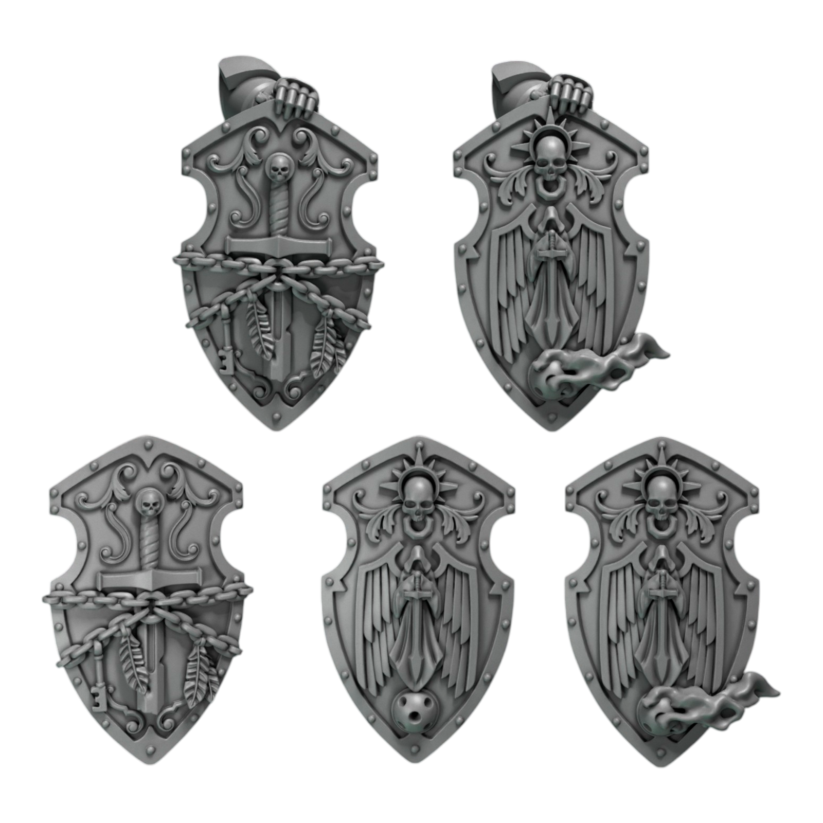 Shields Pack 2 | Eternal Pilgrims | Conversion Bits For 28mm 32mm Sci-fi Marines