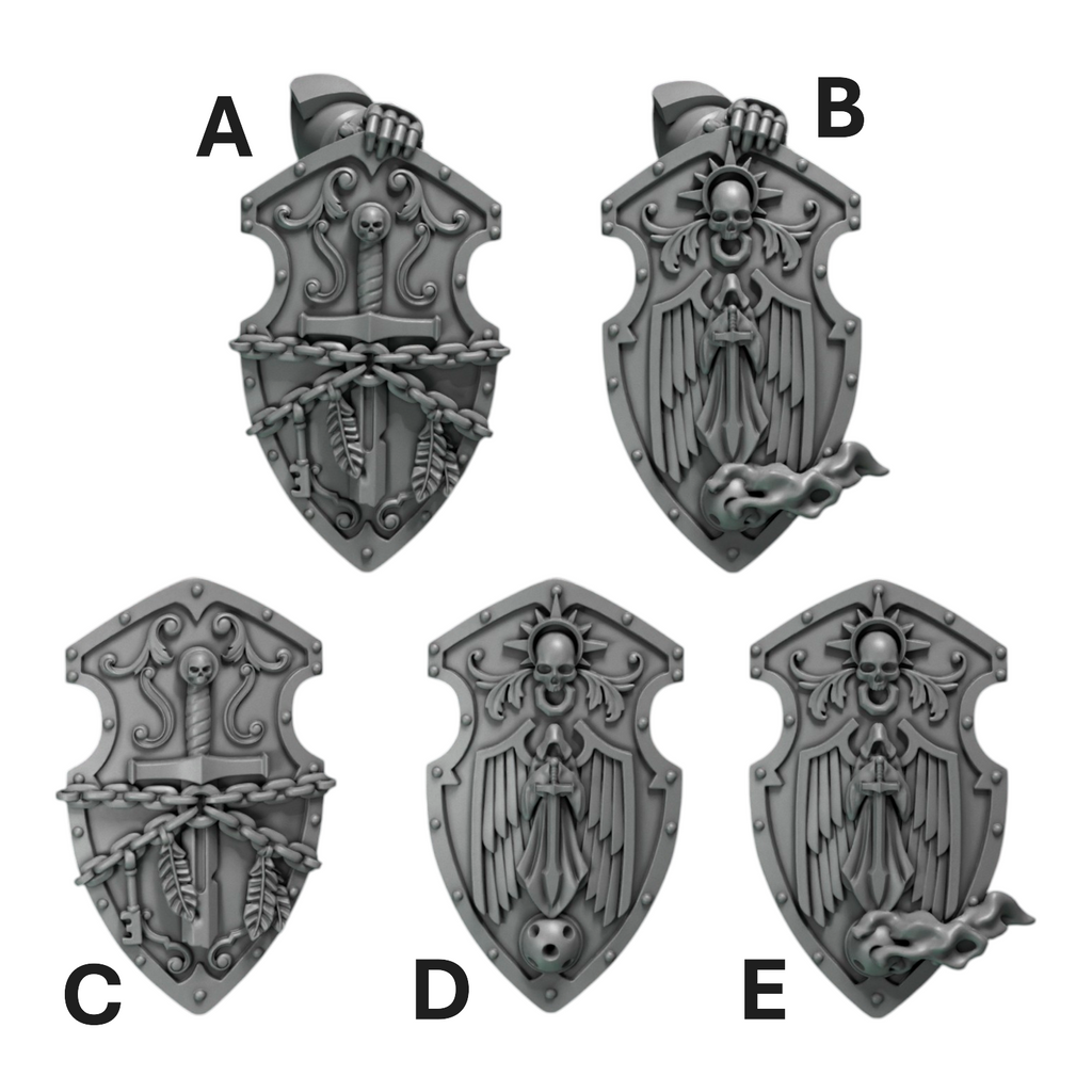 Shields Pack 2 | Eternal Pilgrims | Conversion Bits For 28mm 32mm Sci-fi Marines