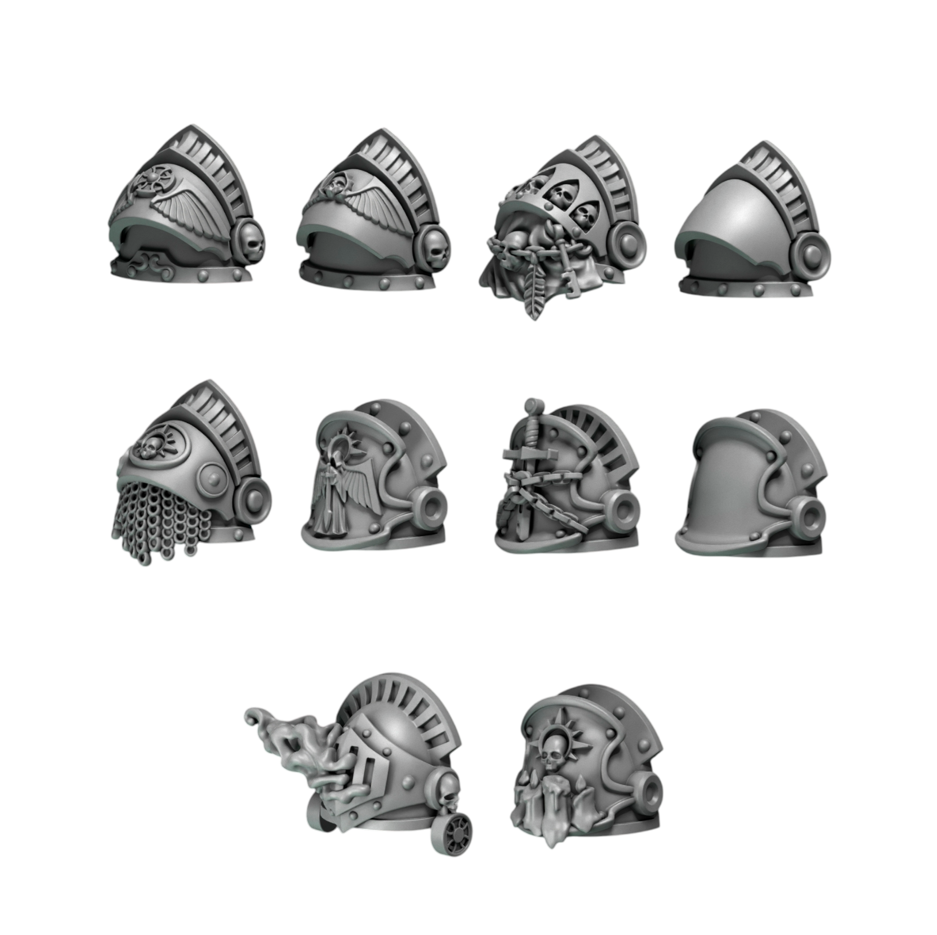 Big Shoulder Pad Pauldrons | Eternal Pilgrims | Conversion Bits For 28mm 32mm Sci-fi Marines