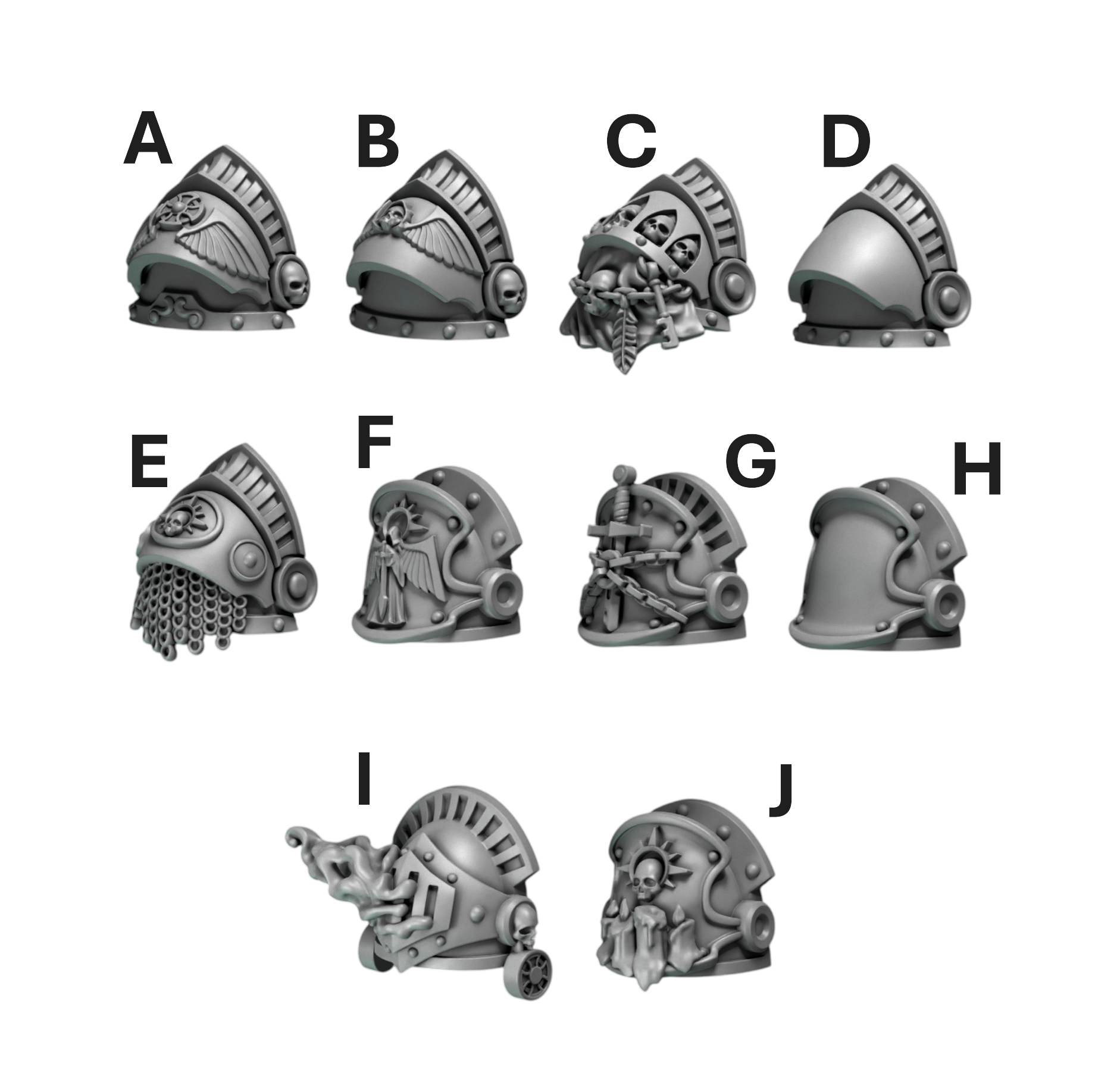Big Shoulder Pad Pauldrons | Eternal Pilgrims | Conversion Bits For 28mm 32mm Sci-fi Marines