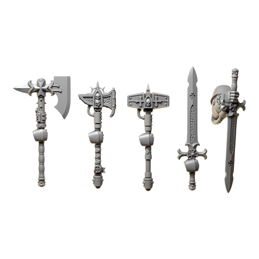 One Handed Melee Weapons | Eternal Crusaders | Conversion Bits For 28mm 32mm Sci-fi Marines
