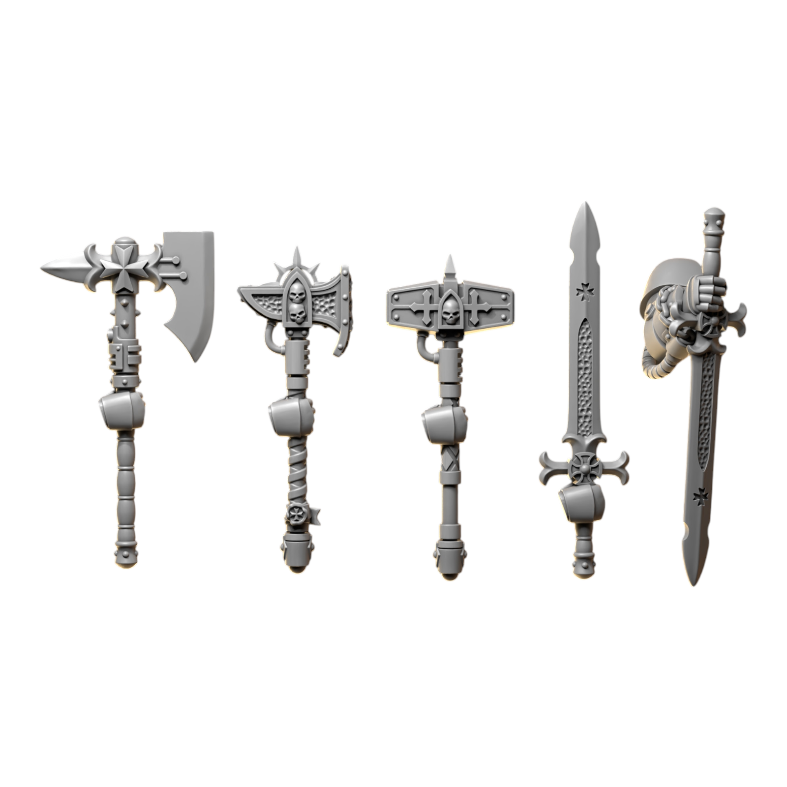 One Handed Melee Weapons | Eternal Crusaders | Conversion Bits For 28mm 32mm Sci-fi Marines