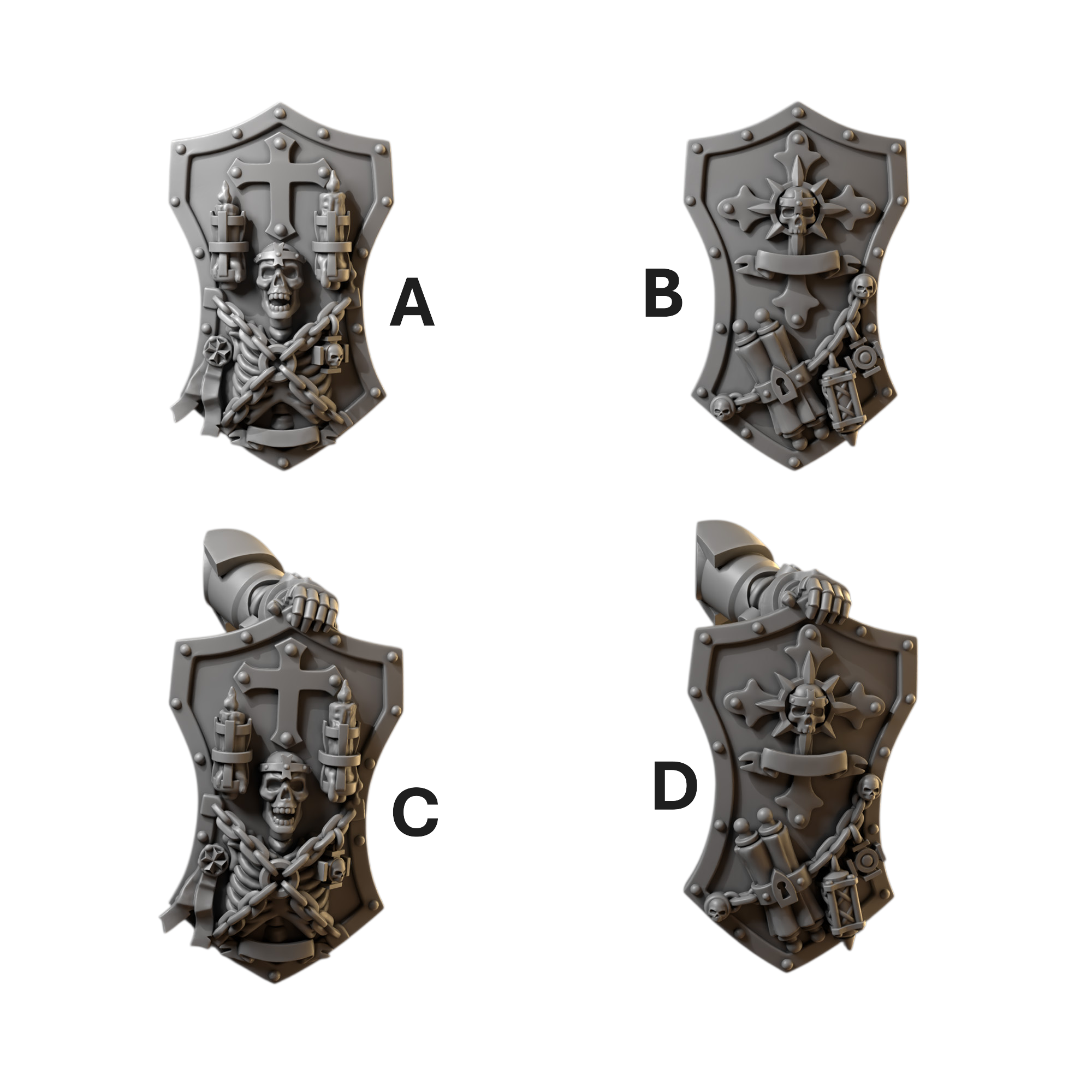 Shields Pack | Eternal Crusaders | Conversion Bits For 28mm 32mm Sci-fi Marines