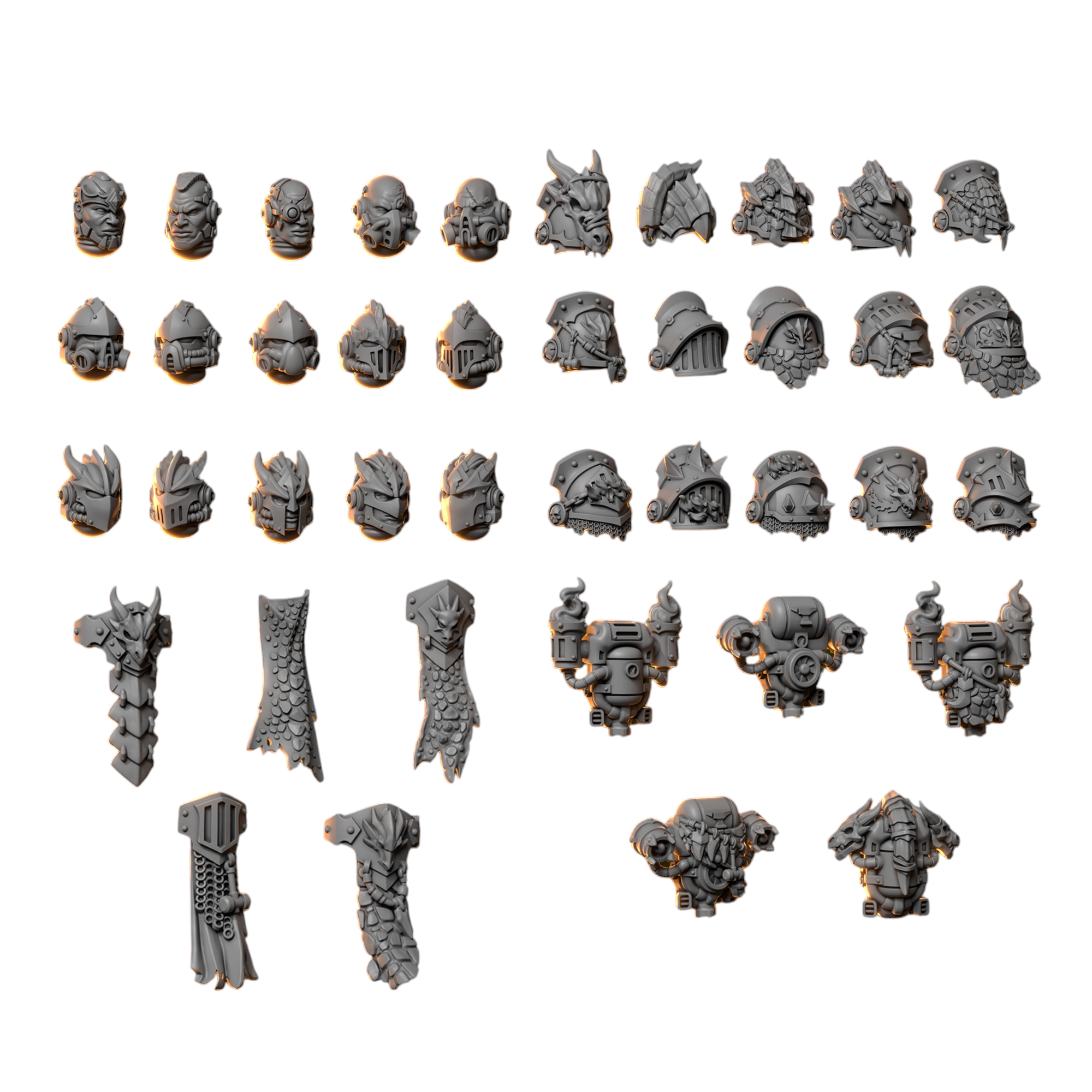 Anvil Wardens Core Upgrade Pack | Conversion Bits For 28mm 32mm Sci-fi Space Knights