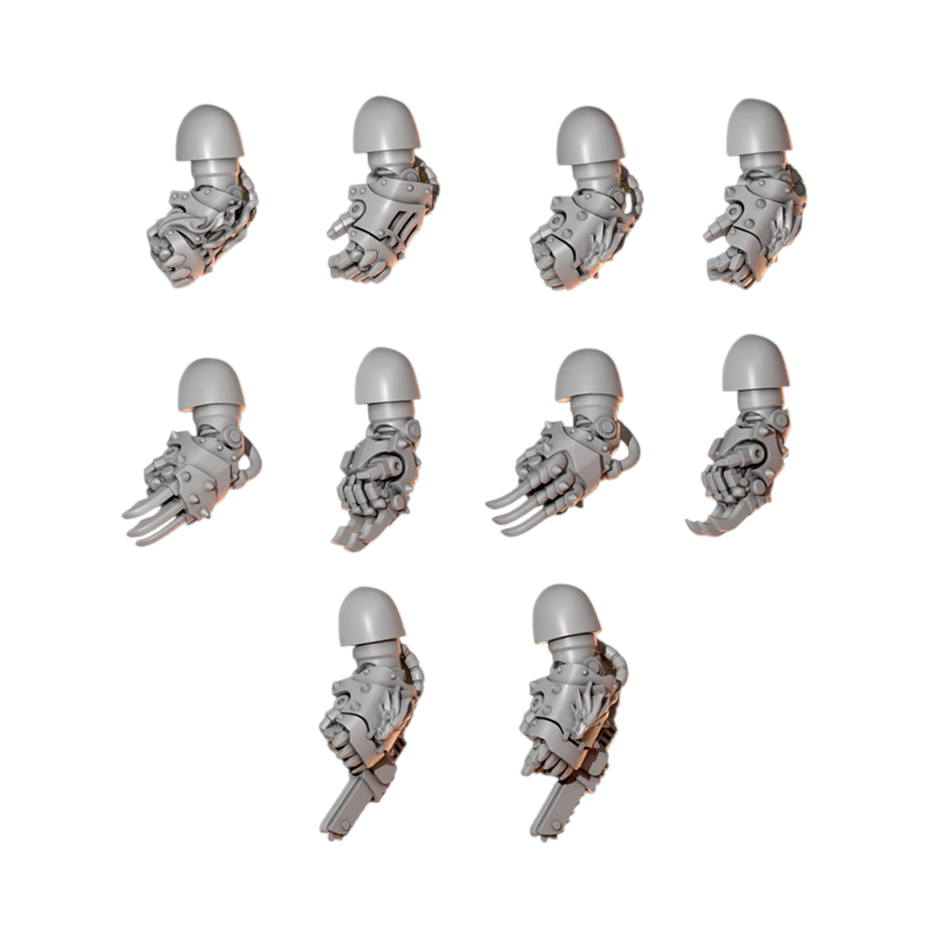 Big Fists Anvil Wardens Conversion Bits For 28mm 32mm Sci-fi Space Knights