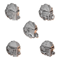 Big Helmets Pack Anvil Wardens Conversion Bits For 28mm 32mm Sci-fi Space Knights