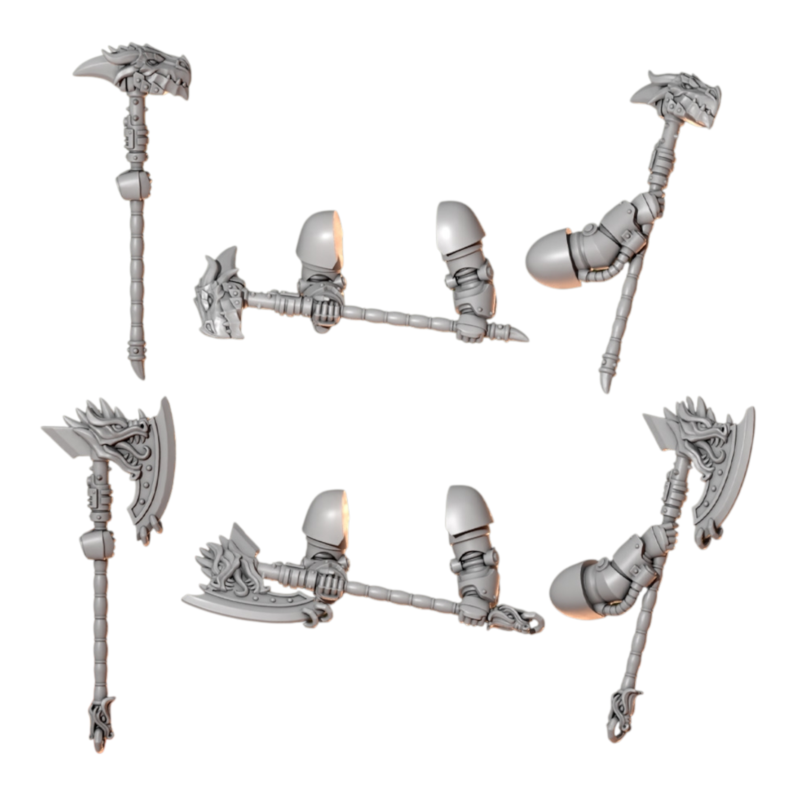 Axe & Hammer Big Melee Weapons Anvil Wardens Conversion Bits For 28mm 32mm Sci-fi Space Knights