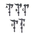 Knight Axes | Pactum Aeternum | Conversion Bits For 28mm 32mm Sci-fi Space Knights