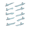 10x Space Warrior Knives B | Tyrant Hunters | Ratman Forge | Sci-Fi Grimdark Custom Bitz Wargaming Miniatures 28mm 32mm