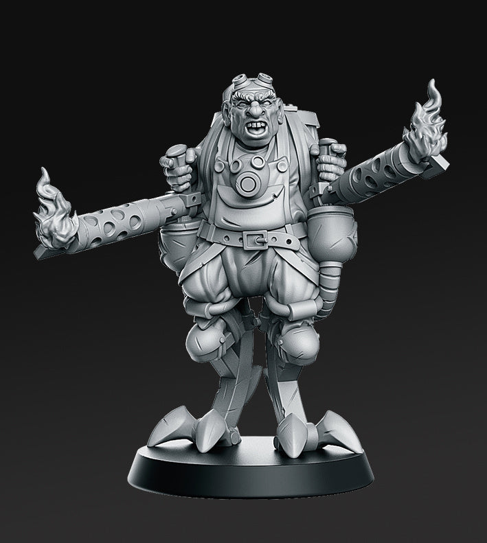 Pirodwarf | From Wasteland | Fantasy Miniature | RN Estudio