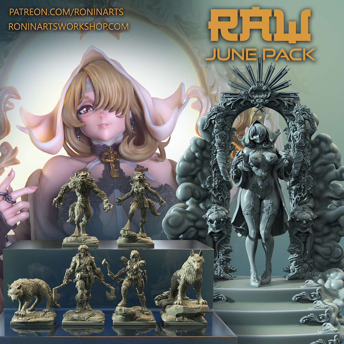 RAW June 22 Miniatures (Full Set) | Fantasy Miniature | Ronin Arts Workshop