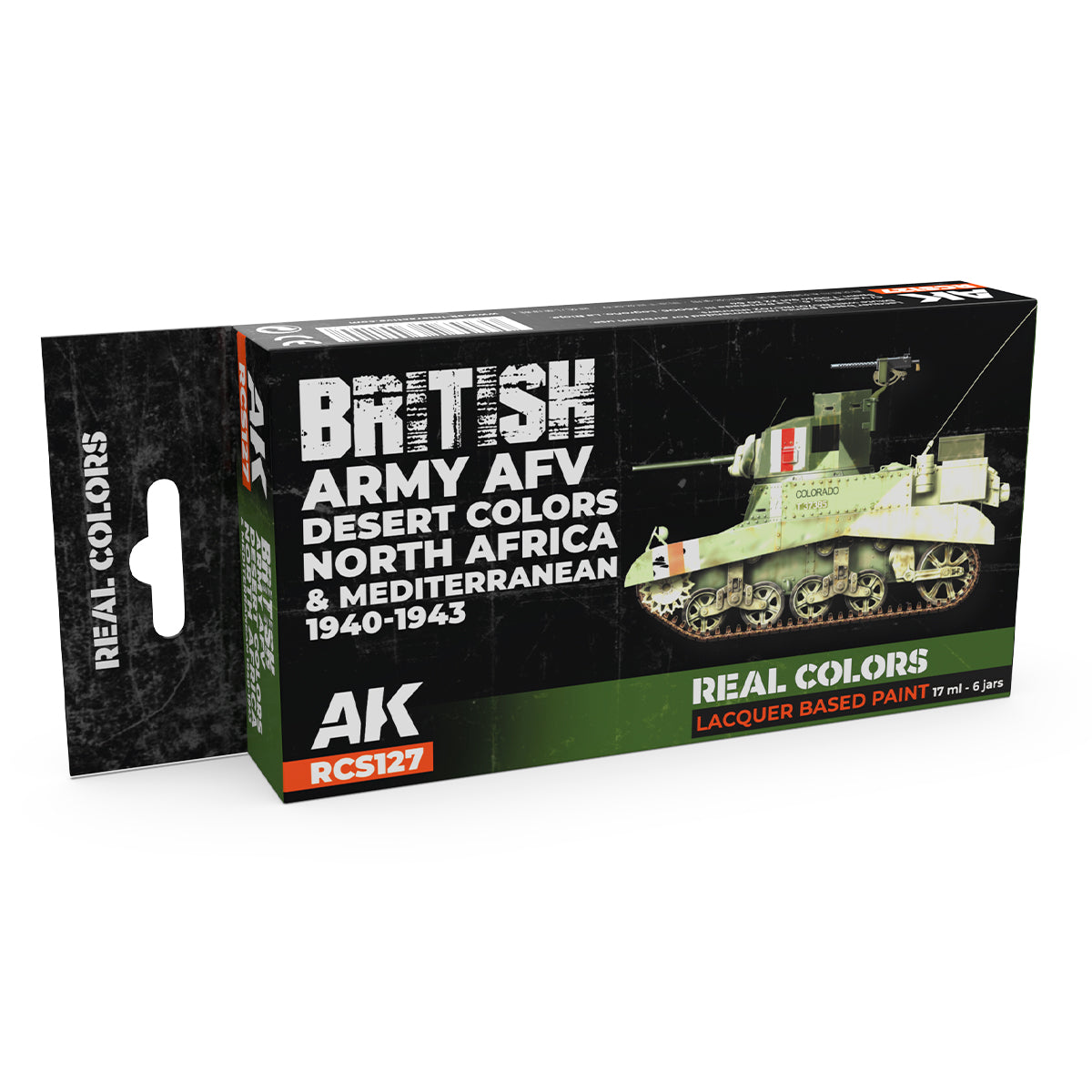 AK Interactive Real Colors - British Army AFV Desert Colors. North Africa and Mediterranean 1940-1943 Set (RCS127)