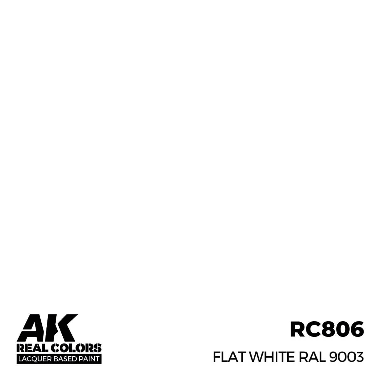 AK Interactive Real Colors - Flat White RAL 9003 17ml. (RC806)