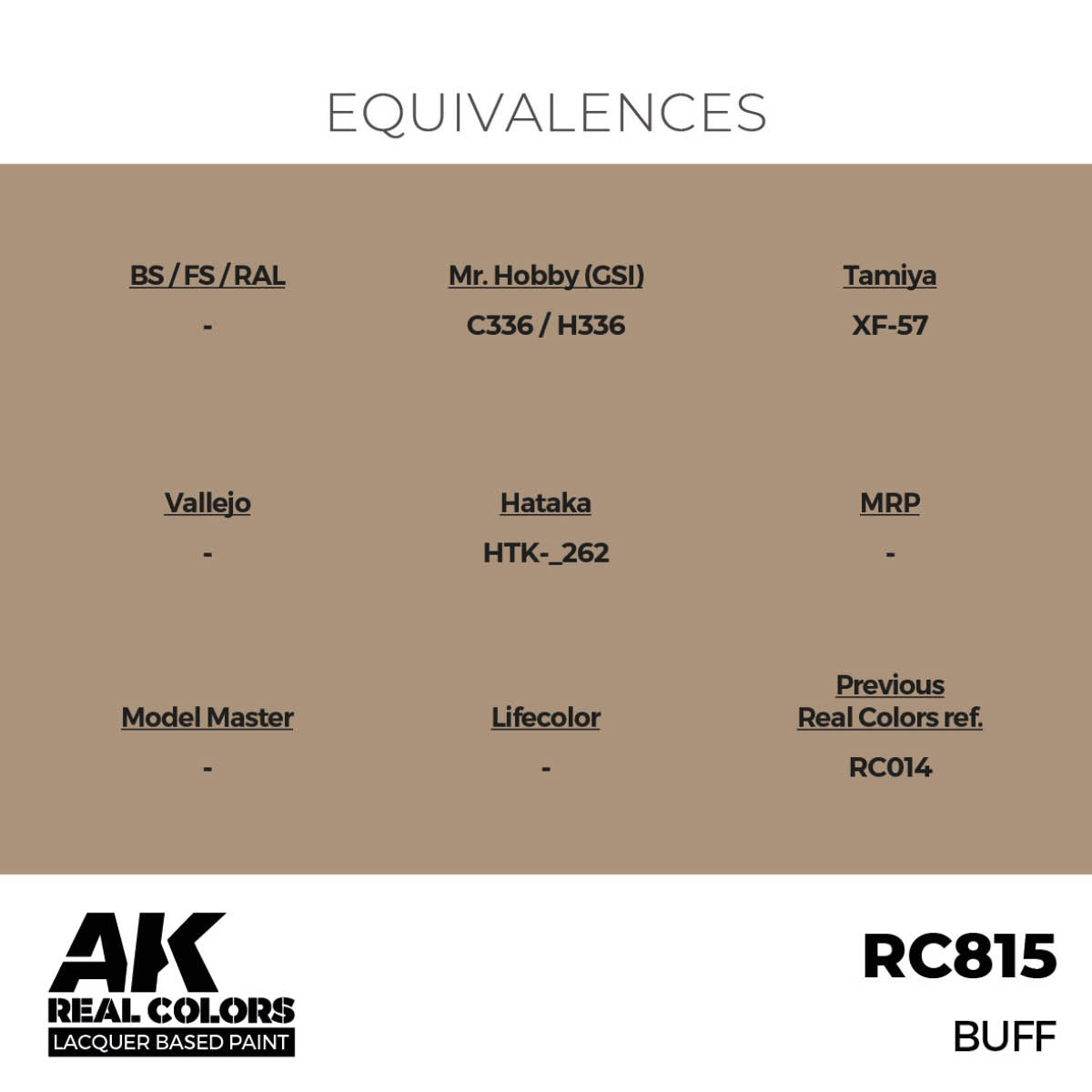 AK Interactive Real Colors - Buff 17ml. (RC815)