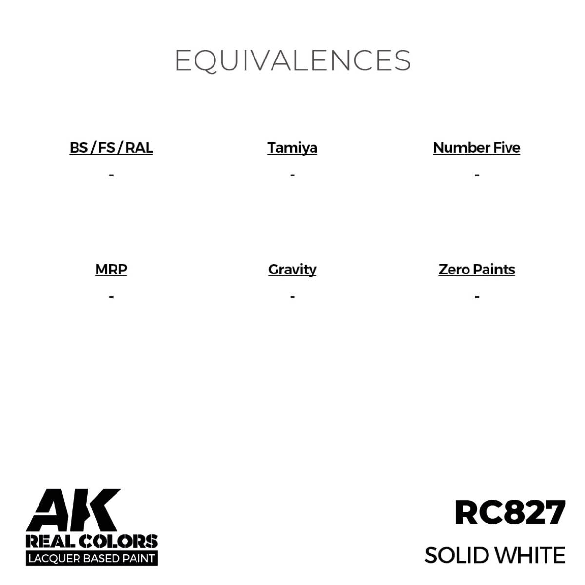 AK Interactive Real Colors - Solid White 17ml. (RC827)