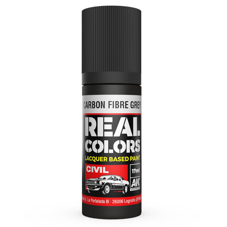 AK Interactive Real Colors - Carbon Fibre Grey 17ml.