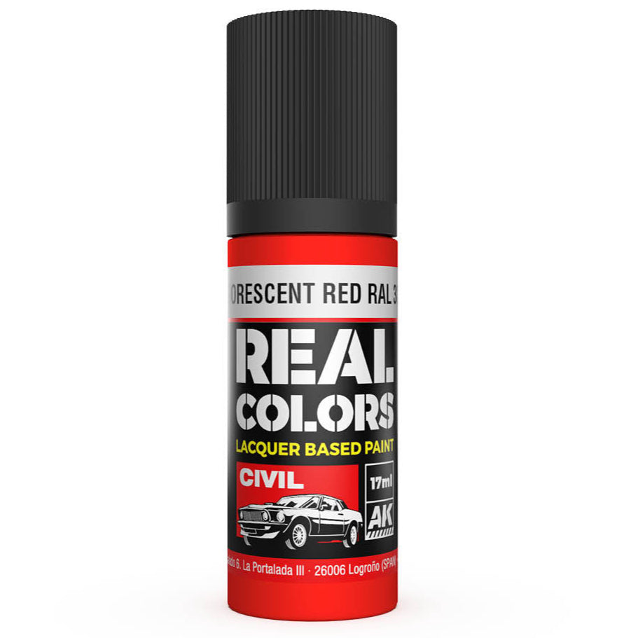 AK Interactive Real Colors - Fluorescent Red RAL 3026 17ml.