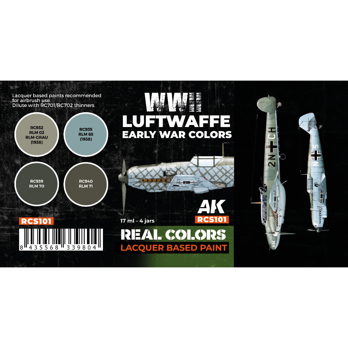 AK Interactive Real Colors - WWII Luftwaffe Early War Set (RCS101)