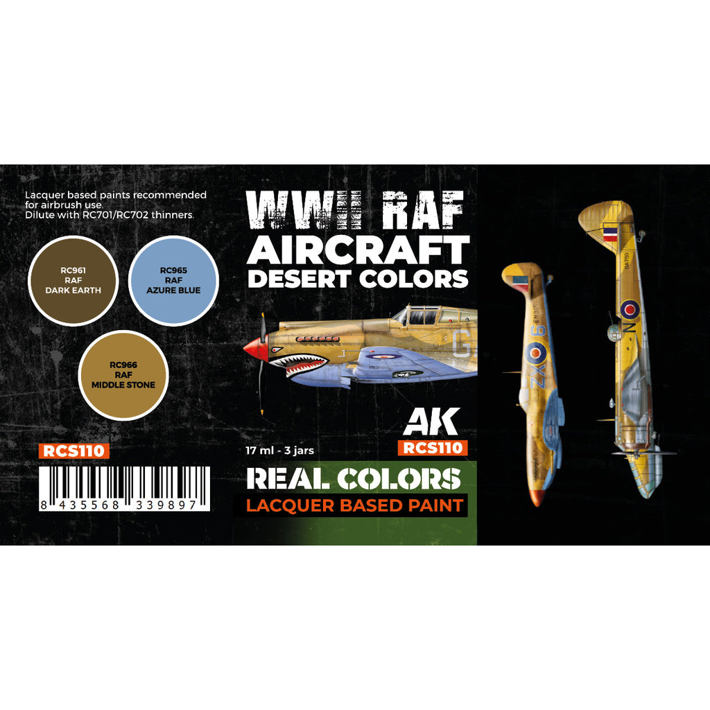 AK Interactive Real Colors - WWII RAF Aircraft Desert Set (RCS110)