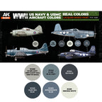 AK Interactive Real Colors - WWII US Navy & USMC Aircraft Set (RCS111)