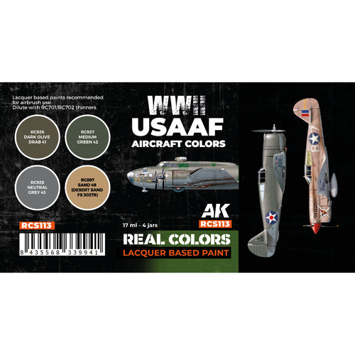AK Interactive Real Colors - WWII USAAF Aircraft Set (RCS113)