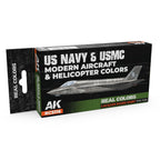 AK Interactive Real Colors - US Navy & USMC Modern Aircraft & Helicopter Set (RCS116)