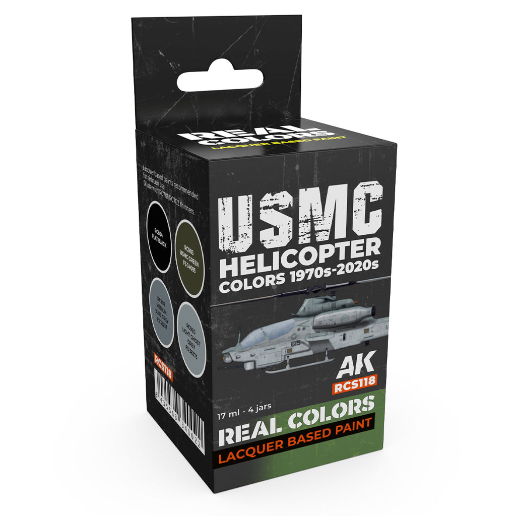 AK Interactive Real Colors - USMC Helicopter 1970s-2020s Set (RCS118)