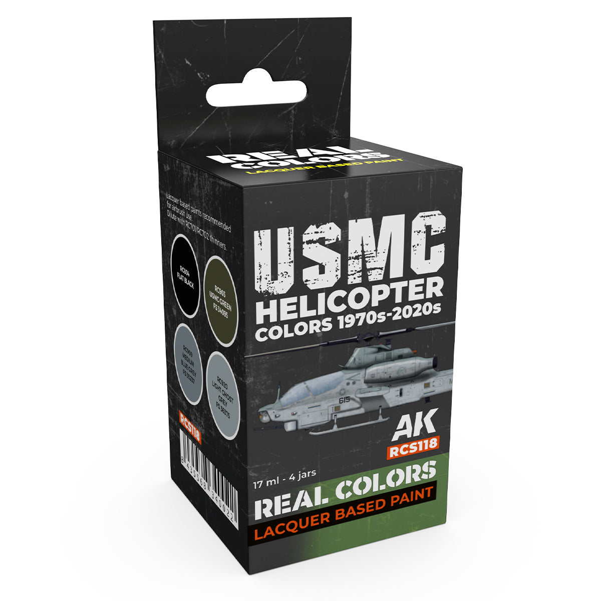 AK Interactive Real Colors - USMC Helicopter 1970s-2020s Set (RCS118)