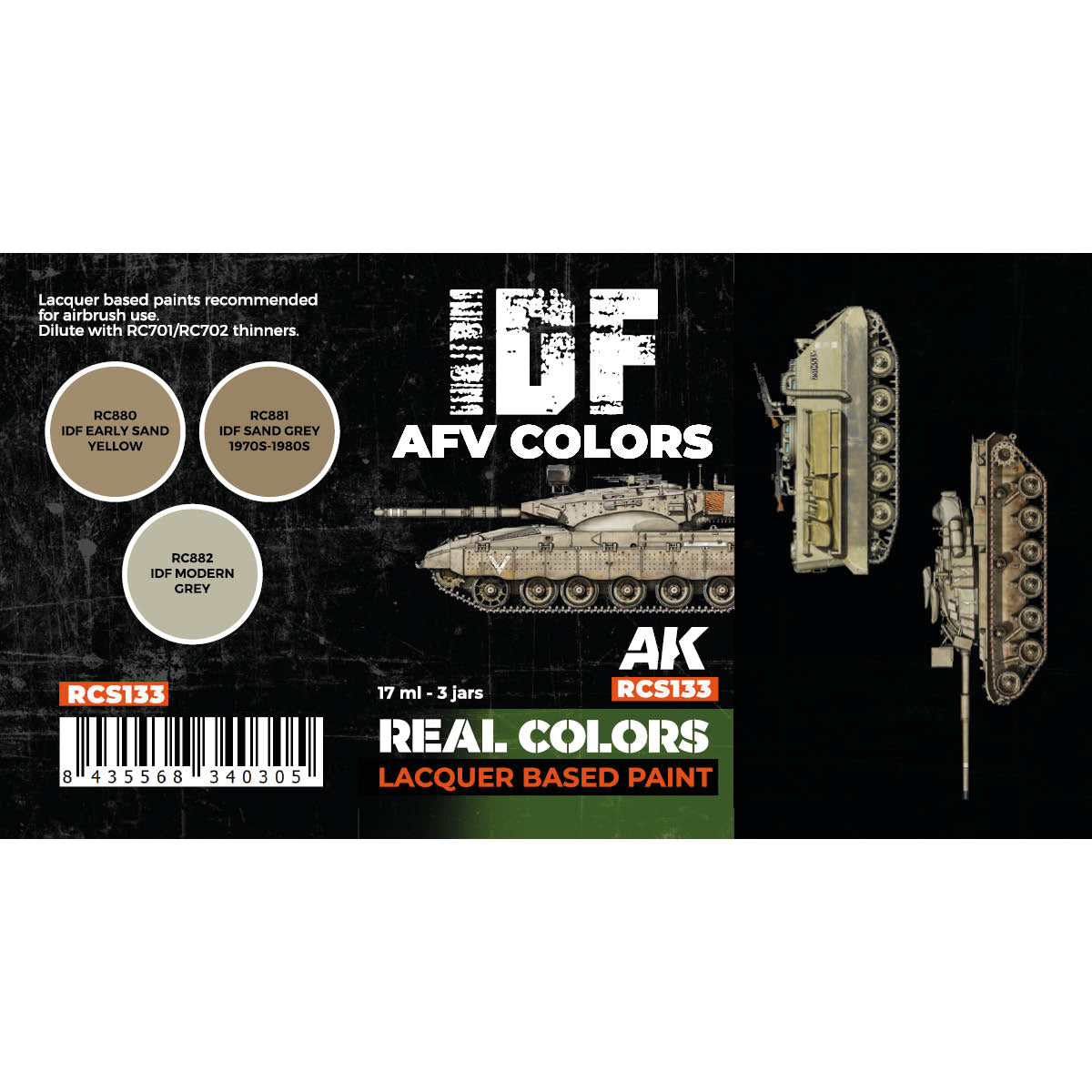 AK Interactive Real Colors - IDF AFV Colors Set (RCS133)