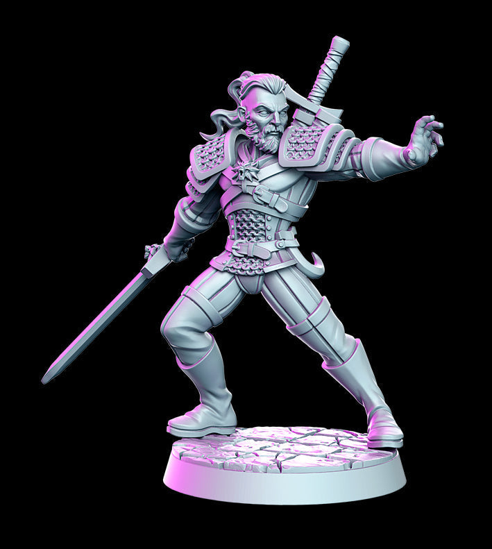 Fighter Ravhald of Giva | A Witcher Contract Vol 2 | Fantasy Miniature | RN Estudio