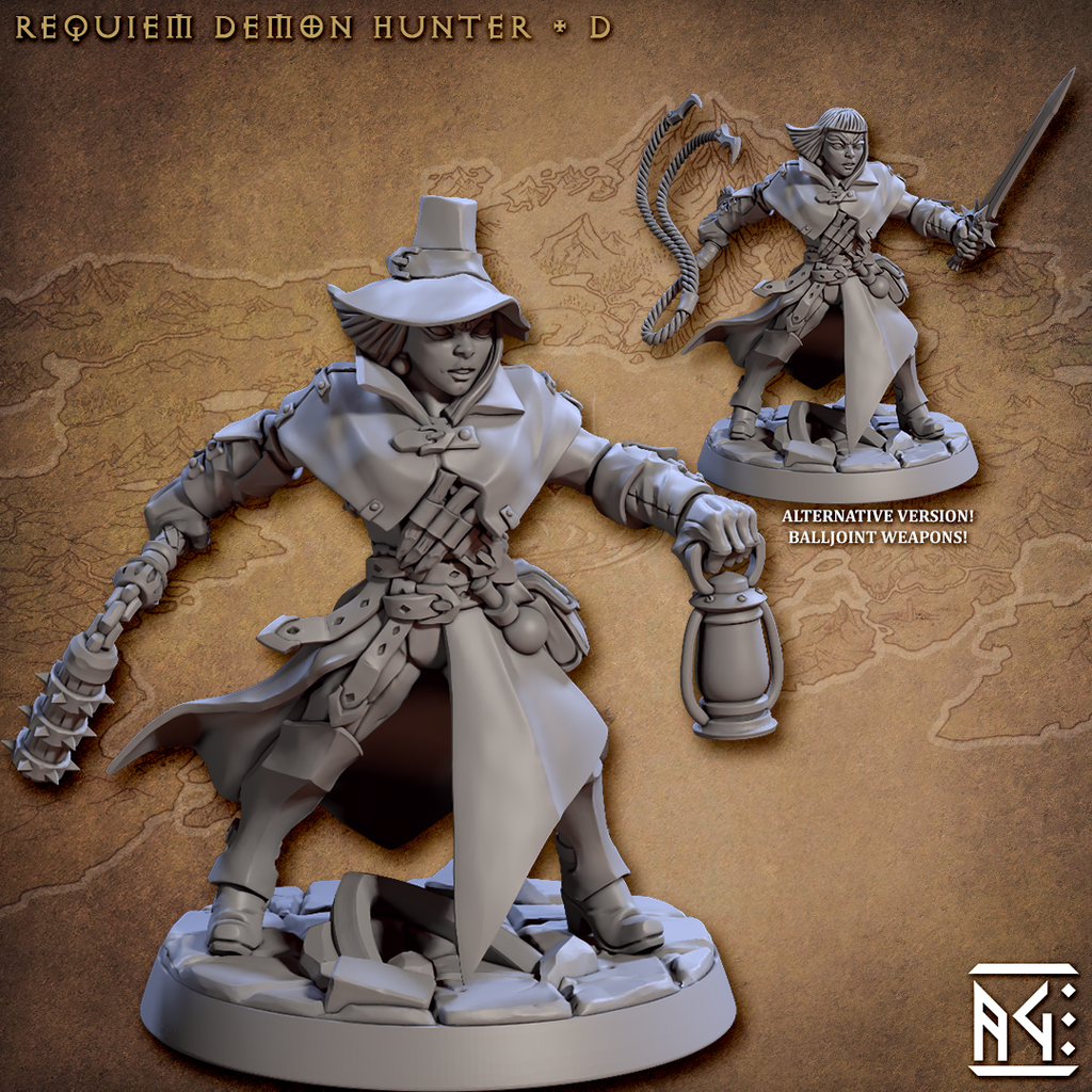 Requiem Demon Hunters Miniatures (Full Set) | Fantasy D&D Miniature | Artisan Guild