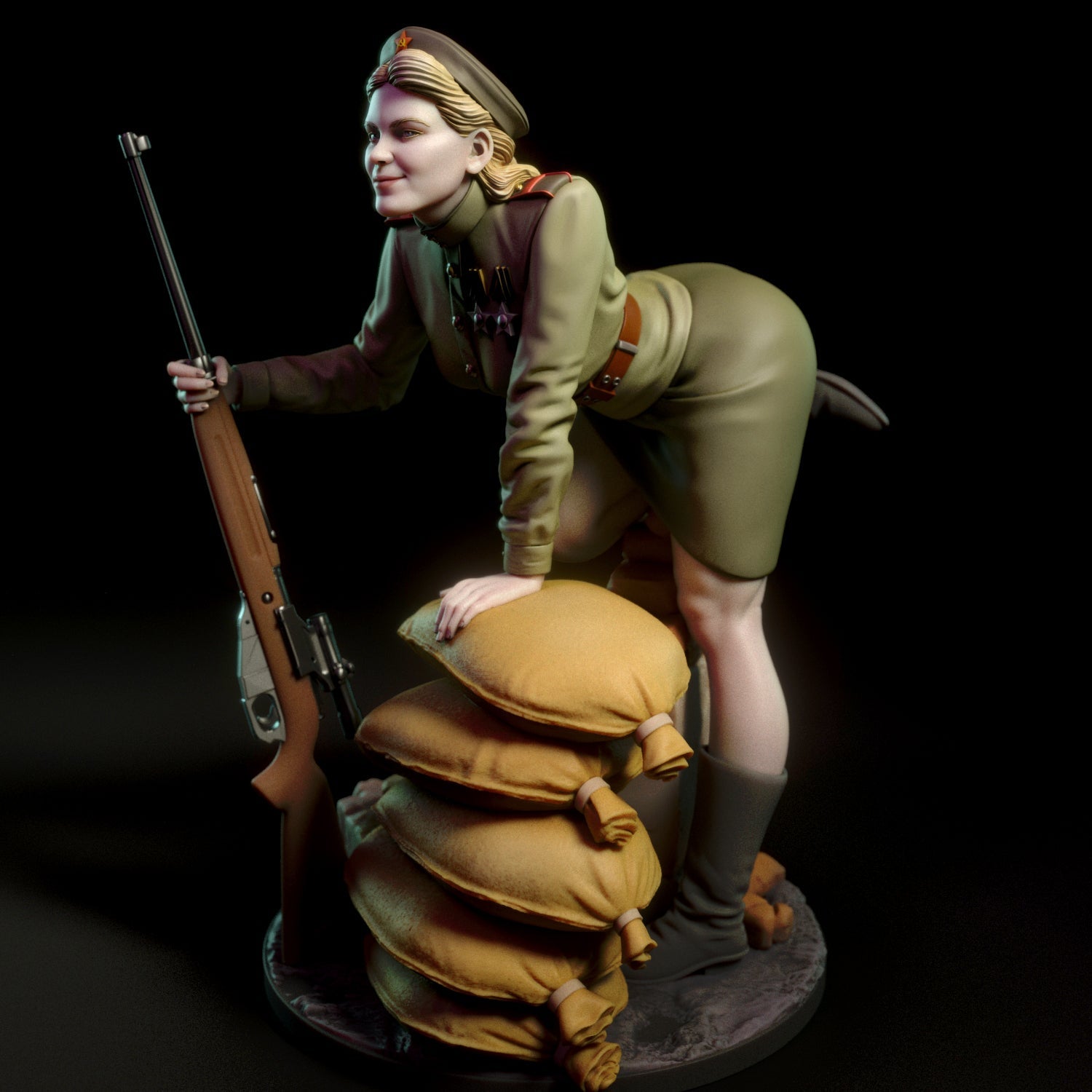 Roza | Pin-Up Statue Fan Art Miniature Unpainted | Torrida Minis