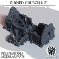Ruined Church Scenery | Trench Grimdark | Diceverse