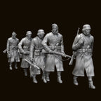 1/35 Scale WWII Winter Squad (x5) and Ruined European Church Diorama Set - Battle Scene Kit