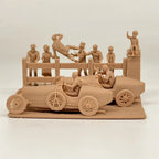 1/72 Scale Legendary 1900s Grand Prix Racing Incident Diorama Kit (Car & Spectators) - Early Auto History Miniature